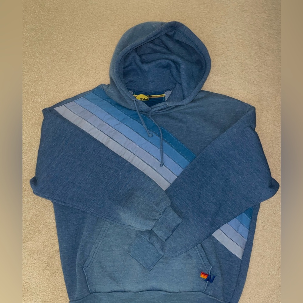 Aviator Nation Cross Stitch 5 stripe hoodie